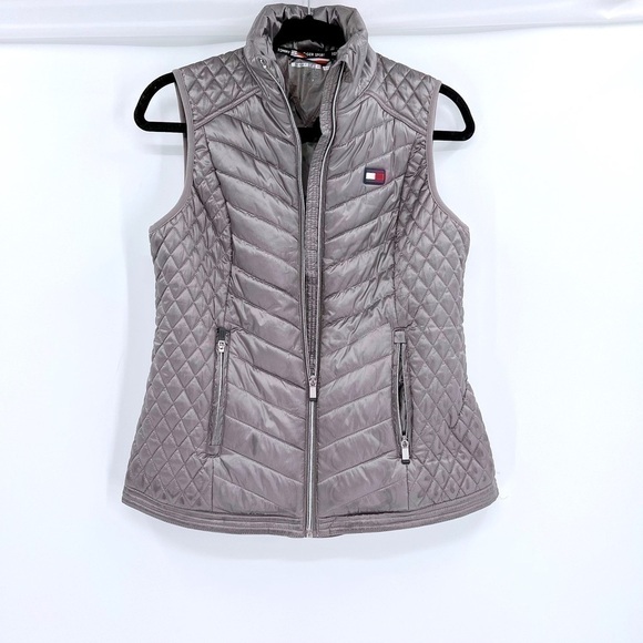Tommy Hilfiger Women’s Sport Gray Puffer ZIP UP vest size S/P - Picture 12 of 12